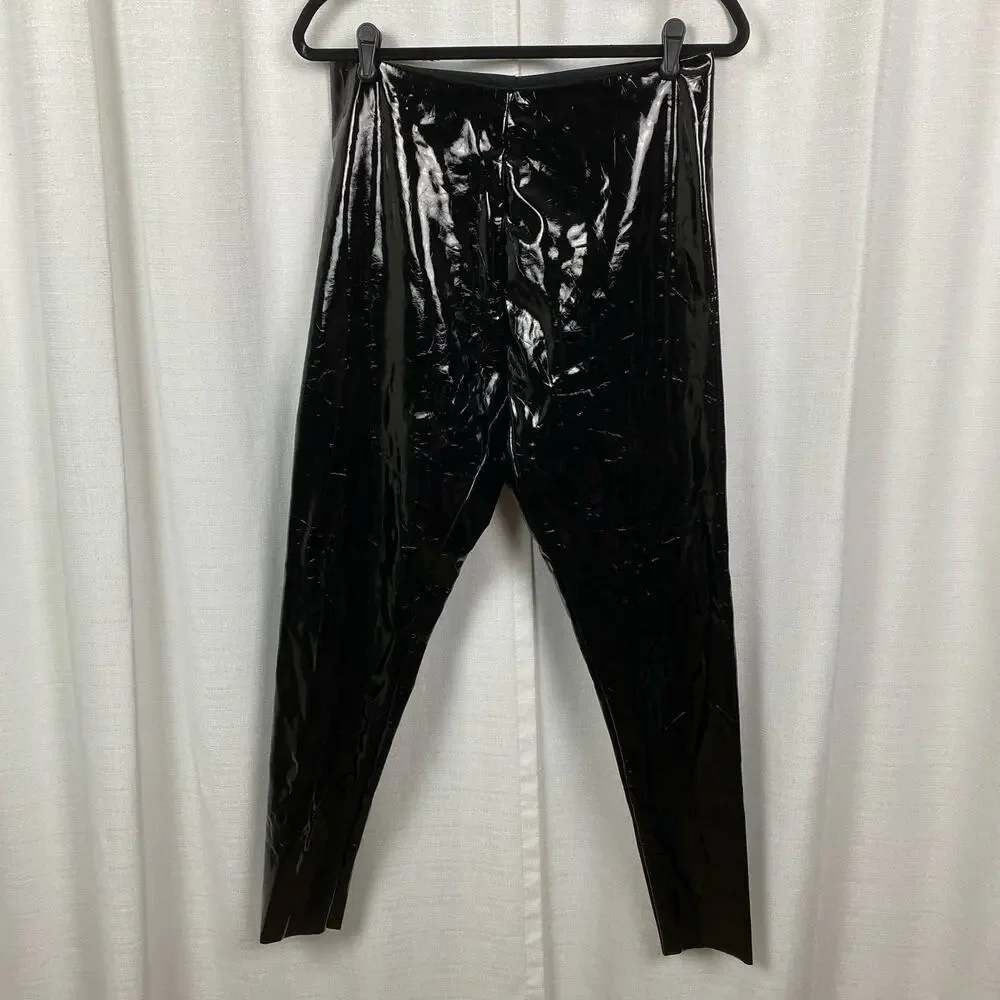 Commando Black Faux Patent Leather Leggings Sz.XL NWT